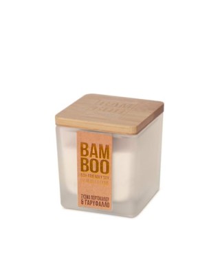 Κερί Bamboo Eco Friendly Soy by Heart & Home - Ξύσμα πορτοκαλιού και γαρύφαλλο 