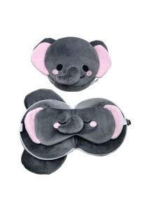 Μαξιλάρι με ενσωματωμένη μάσκα ύπνου - Ελεφαντάκι