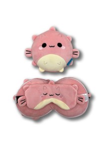 Μαξιλάρι με ενσωματωμένη μάσκα ύπνου - Ψάρι φούσκα