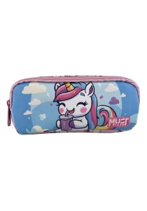 Σχολική κασετίνα βαρελάκι Must Team - Cute Unicorn 