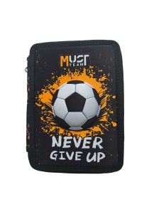 Σχολική Κασετίνα Διπλή Γεμάτη Must Team Never Give Up 