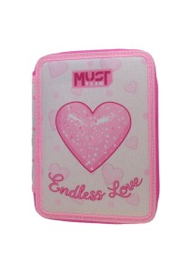 Σχολική Κασετίνα Διπλή Γεμάτη Must Team Compact Endless Love 