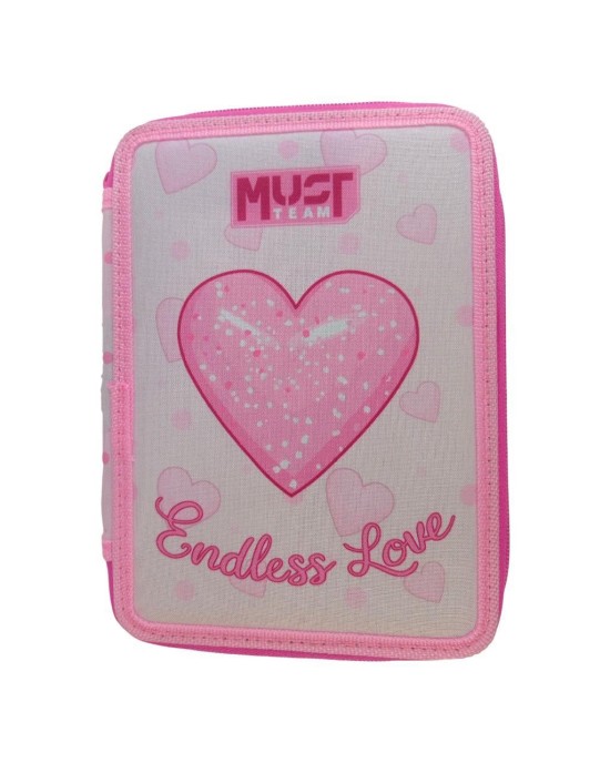 Σχολική Κασετίνα Διπλή Γεμάτη Must Team Compact Endless Love 