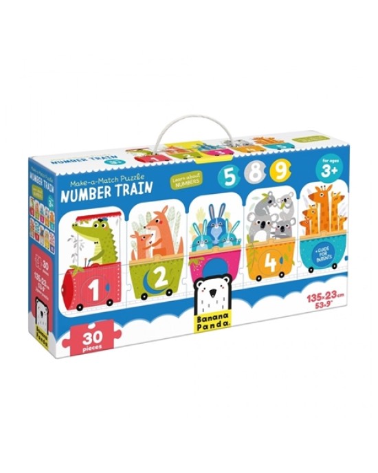 Banana Panda Παζλ Make a Match Number Train 