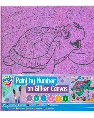 Glitter καμβάς ζωγραφικής προσχεδιασμένος- Χελώνα