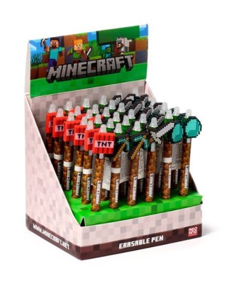 Puckator Στυλό Erasable Minecraft Tools-4 Σχέδια-