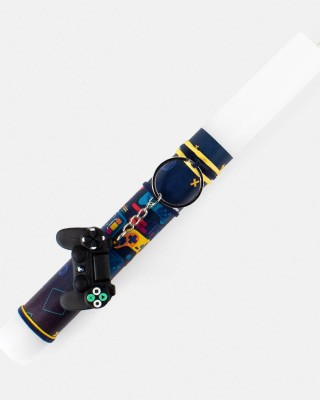 Πασχαλινή λαμπάδα με μπρελόκ playstation