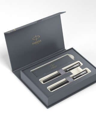 Σετ Parker Vector XL Black CT Fountain Pen - RollerBall