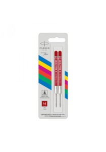 Ανταλλακτικό Parker Economy BallPoint Medium 1,0 Κόκκινο (2 Τεμαχίων)