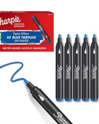 Sharpie creative acrylic marker bullet parang blue