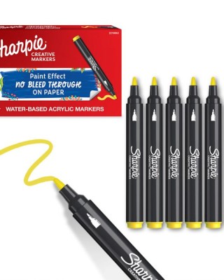 Sharpie creative acrylic marker bullet yellow