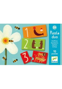 Djeco 10 Παζλ με 2 κομμάτια Μαθαίνω τους αριθμούς