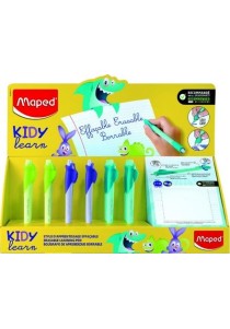 Στυλό Maped Erasable Kidy Διάφορα Ζωάκια Μπλε μέ πράσινο σώμα