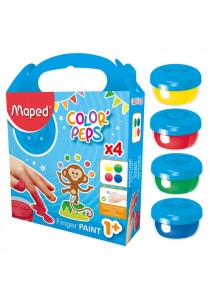 Δακτυλομπογιά Maped Color'Peps Σετ 4 Χρωμάτων 80gr