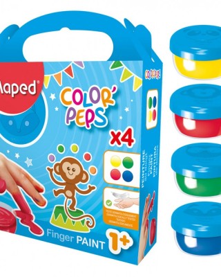 Δακτυλομπογιά Maped Color'Peps Σετ 4 Χρωμάτων 80gr