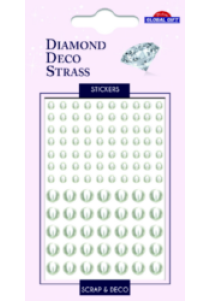 Αυτοκόλλητα στρασάκια λευκά σε διάφορα μεγέθη