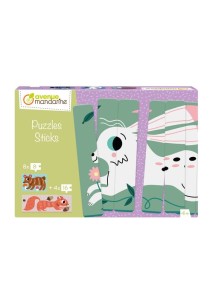 Avenue Mandarine Παζλ με ράβδους διπλής όψης Puzzles Sticks - Ζώα του δάσους