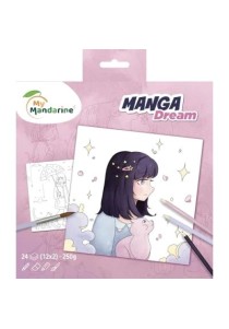Μπλοκ ζωγραφικής My Mandarine Manga Dream 20x20 cm