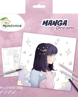 Μπλοκ ζωγραφικής My Mandarine Manga Dream 20x20 cm