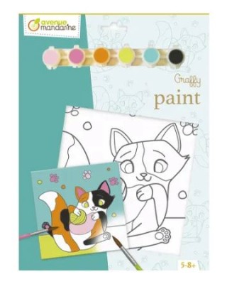 Σετ ζωγραφικής σε καμβά Graffy Paint "Kitty" 