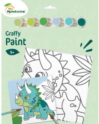 Σετ ζωγραφικής σε καμβά Graffy Paint "Dino" 