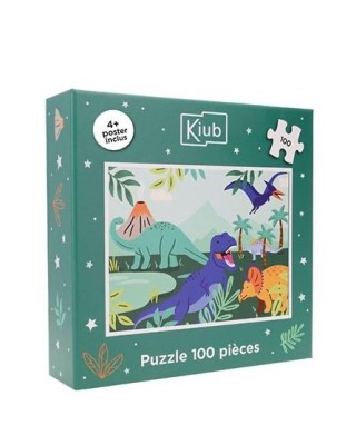 Παιδικό παζλ Kiub 100 κομματιών - "dino" 