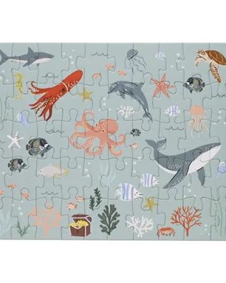 Παζλ 50κομματιών Kiub σε μεταλλικό κουτί - Sea