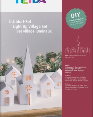 DIY Χριστουγεννιάτικο χωριό 4τμχ