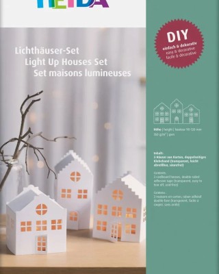 DIY Χριστουγεννιάτικο χωριό 3τμχ