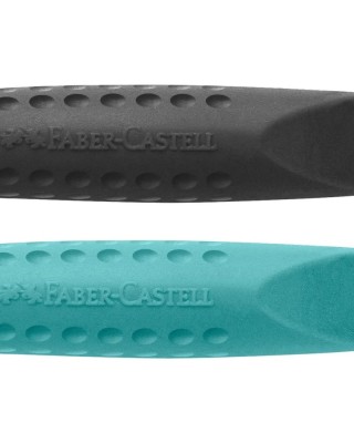 Γόμα Faber Castell Grip 2001 Cap 187173 Μαύρο-Πετρόλ