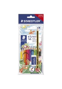 Ξυλομπογιές STAEDTLER Noris colour 12 τμχ + μολύβι/γόμα