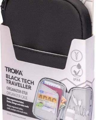 Θήκη Troika Ταξιδιού Ηλεκτρονικά Αξεσουάρ Black Tech Traveller Μαύρη