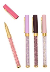 Στυλό διάφανο με χρωματιστά κρύσταλλα Moses - Crystal pen bleu ink