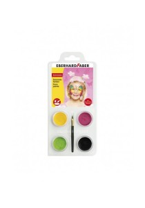 Face Paints Σετ Butterfly 4 Χρώματα & Πινέλο 