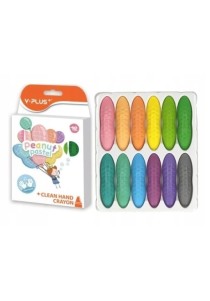 Σετ κηρομπογιές Y-Plus - Peanut, 12 χρώματα pastel