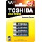 Toshiba High Power Αλκαλικές Μπαταρίες AAA 1.5V 4τμχ