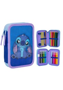 Κασετίνα Διπλή Γεμάτη  Must Lilo & Stitch