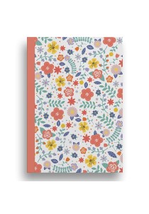 Σημειωματάριο Α6 δετό ριγέ floral