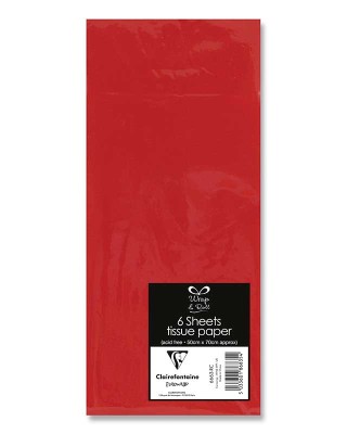 Μεταξόχαρτο 6 φύλλα- κόκκινο