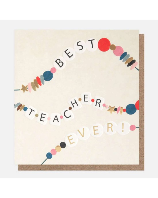 Κάρτα ευχών για τον δάσκαλο -α Best teacher ever Κάρτα ευχών για τον δάσκαλο -α Best teacher ever