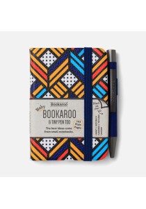 Σημειωματάριο A7 If Bookaroo με στυλό - Navy & Yellow Geo