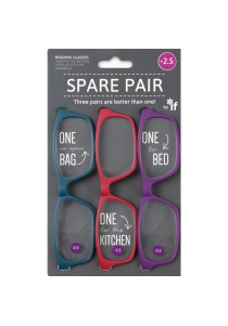Γυαλιά Πρεσβυωπίας Σετ 3 Τεμ ΙF Spare Pair ''+2,5'' ( Κόκκινο, Mωβ, Πετρόλ)