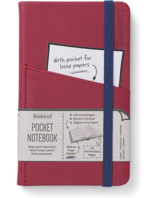 Σημειωματάριο A6 If Bookaroo - Dark red