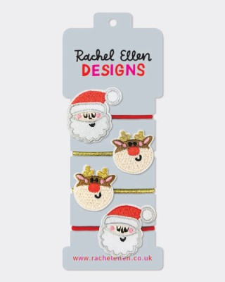 Λαστιχάκια μαλλιών Rachel Ellen Designs - Santa/Rudolph