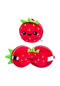 Μαξιλάρι με ενσωματωμένη μάσκα ύπνου - Strawberry 