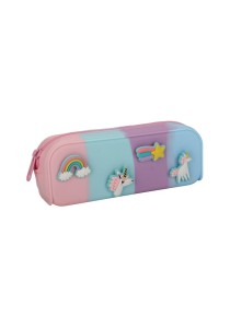 Κασετίνα σιλικόνης με charms - Unicorn