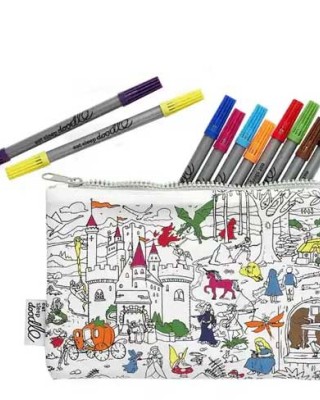 Κασετίνα Υφασμάτινη Χρωματισμού Eat Sleep Doodle Fairytales and Legends