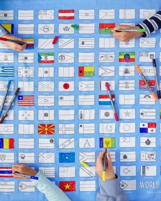 world flags tablecloth