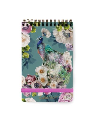 Peacock Reporter Notepad with Elastic Closure
