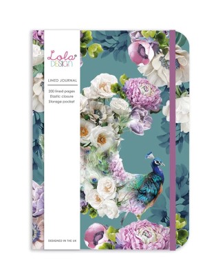 Hardback Peacock Journal with Elastic Closure
